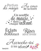 Tampons rubis 'Mots forêt enchantée'