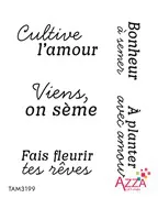 Tampons rubis 'Graines fleuries'