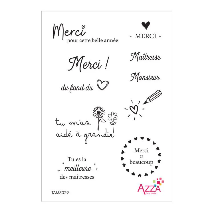 Ministempel 'Merci professeur'