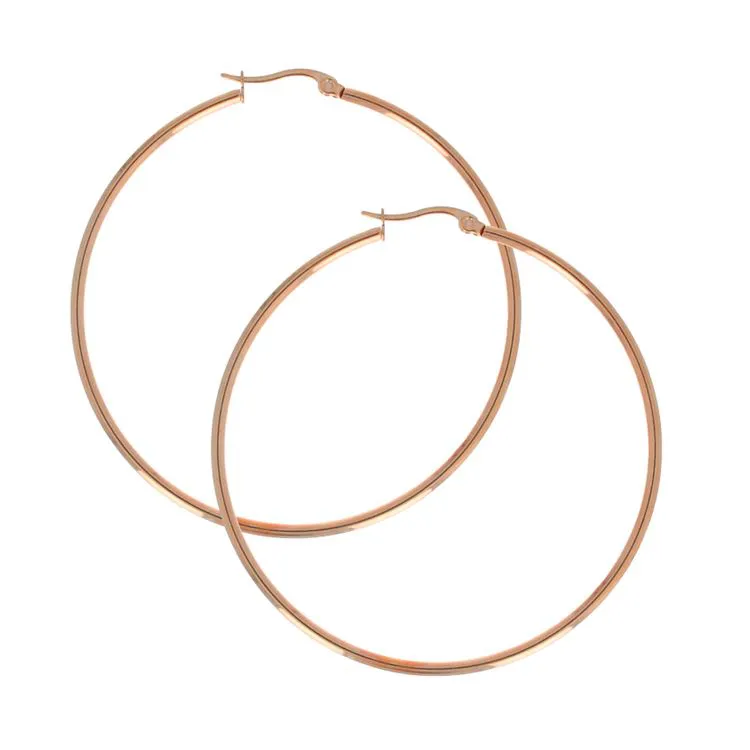 Ohrringe Hoop rose (L)