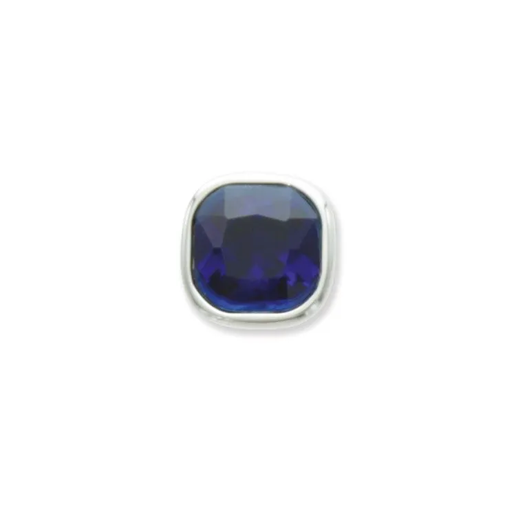 Schraubknopf carr&eacute; cristal marine