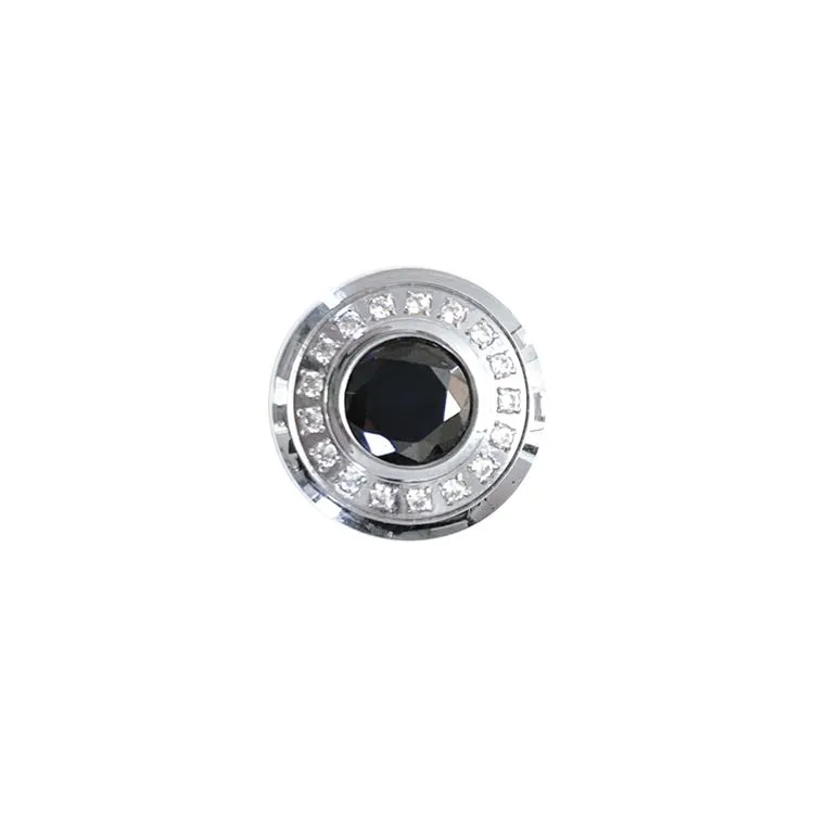 Schraubknopf cristal noir