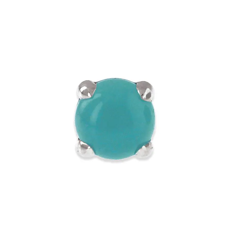 Schraubknopf perle turquoise