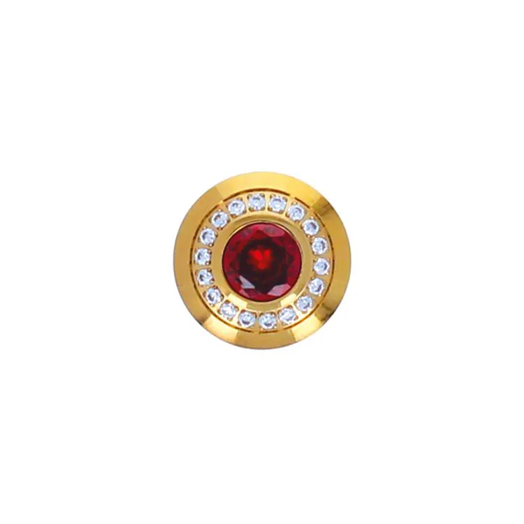 Schraubknopf cristal rouge Do