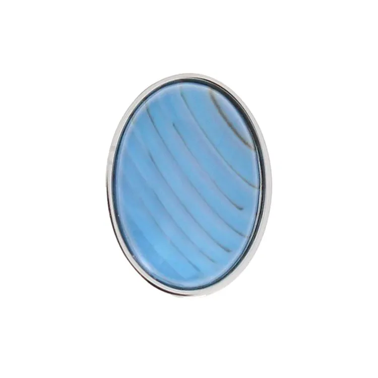 Schraubknopf agate bleue