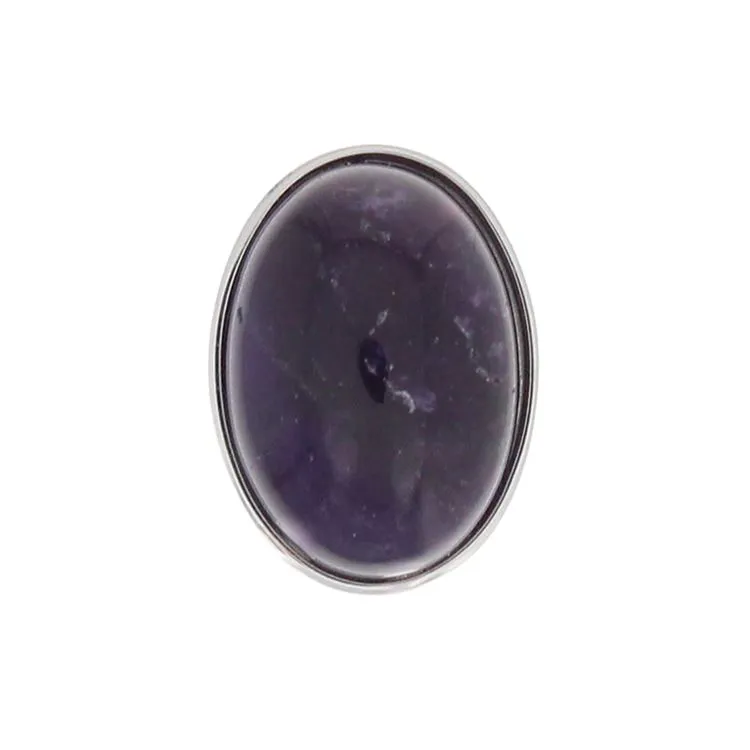 Schraubknopf oval Am&eacute;thyste