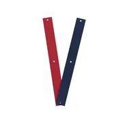 Leder Elégante bleu/rouge