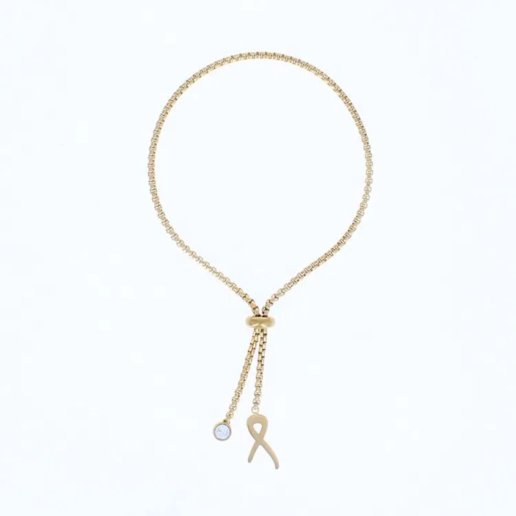 Bracelet Octobre rose, CZ