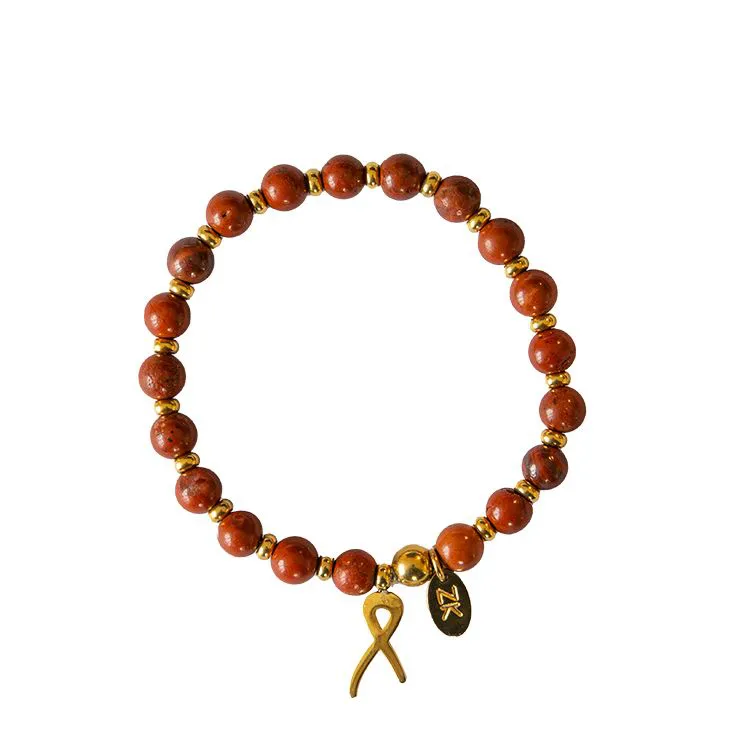 Jaspis-Armband 'Pink Ribbon'
