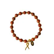 Jaspis-Armband 'Pink Ribbon'