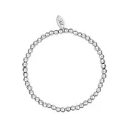 Armband fines billes argentées 4mm