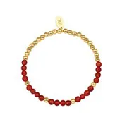 Armband Roter Achat & Kugeln