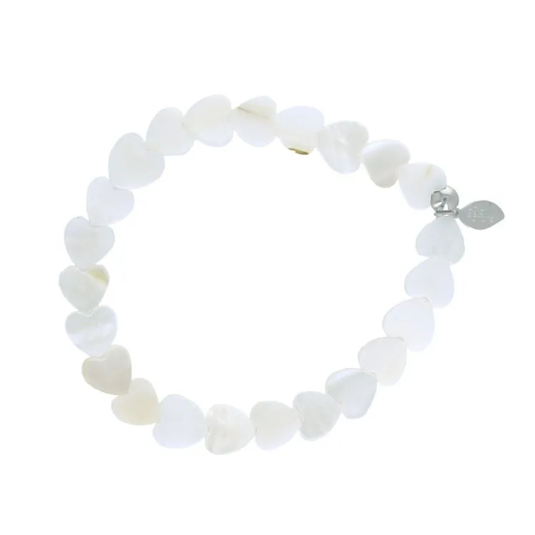 Perlmutt-Herz-Armband