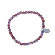 Armband Violette Glasperlen