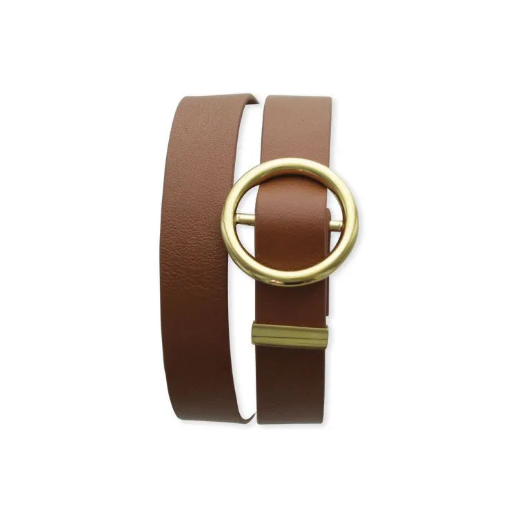 Verstellbares Armband aus Leder und 18K vergoldete