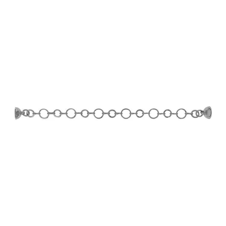 Armband magn&eacute;tique fins anneaux argent&eacute;
