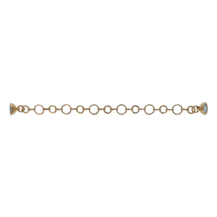 Armband magn&eacute;tique fins anneaux dor&eacute; 18 K