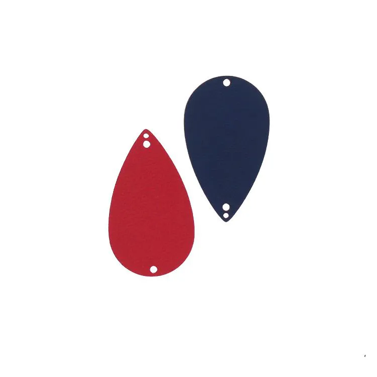 Leder El&eacute;gante f&uuml;r Ohrringe bleu/rouge