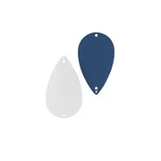 Leder Elégante für Ohrringe bleuroi/blanc