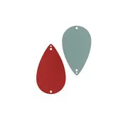 Leder Elégante für Ohrringe fuschia/vert gris