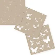 Trio de gabarit cascade 'Faune et flore' (15x15cm)