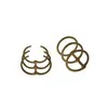 Trio d'anneau de reliure métal bronze 2cm (2pcs)