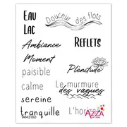 Tampons rubis 'Mots Sérénité aquatique'