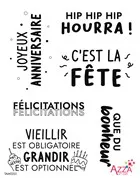 Tampons diamant 'Messages anniversaire'