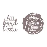 Matrices de découpe 'Mots sérénité aquatique'