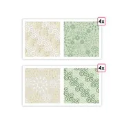 Papiers imprimés 'Bretagne' (Foiling doré) (8f)