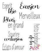 Tampons rubis 'Mots boho'