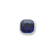 Schraubknopf carré cristal marine