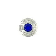 Schraubknopf strass bleu