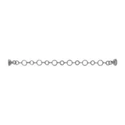 Armband magnétique fins anneaux argenté