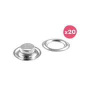 Oeillets 3mm 'Argent' (20pcs)