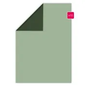Papiers A4 duo 10p 'Vert de gris-Sapin'