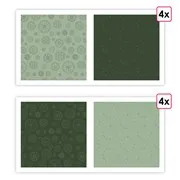 Papiers imprimés 'Engrenages' (8f)