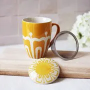 Teebecher mit Sieb & Deckel 'Sunrise Aurore'