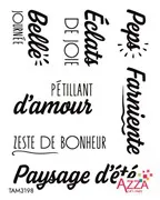 Tampons rubis mots 'Agrumes'