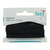 Ruban satin 6mm x 5m noir