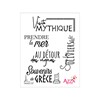 Tampons rubis Mots 'Grèce'